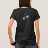 Artistieke Blauwe Zwanen Aquarel T-shirt (Achterkant)