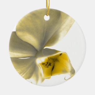 Artistieke bloem in gele tinten keramisch ornament