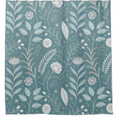 Artistieke Bloem Print Douche Gordijn Decor (Voorkant)