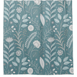 Artistieke Bloem Print Douche Gordijn Decor