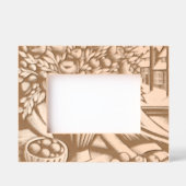 Artistieke bloemen bij het raam gegraveerde lijstjes (Voorkant)