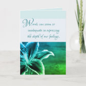 Artistieke bloemen Condoleances sympathie Wenskaar Kaart (Voorkant)