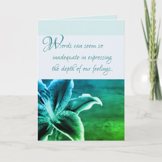 Artistieke bloemen Condoleances sympathie Wenskaar Kaart (Voorkant)