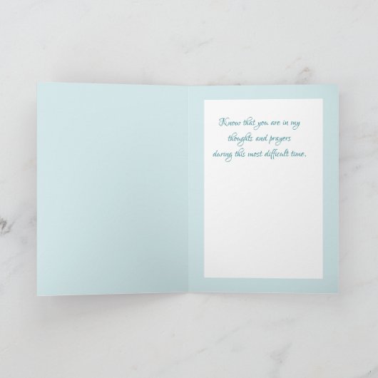 Artistieke bloemen Condoleances sympathie Wenskaar Kaart (Binnen)