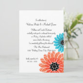 Artistieke bloemen repetitie diner kaart (Staand voorkant)