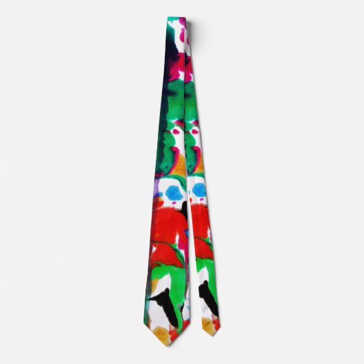 Artistieke bloemen stropdas (Voorkant)
