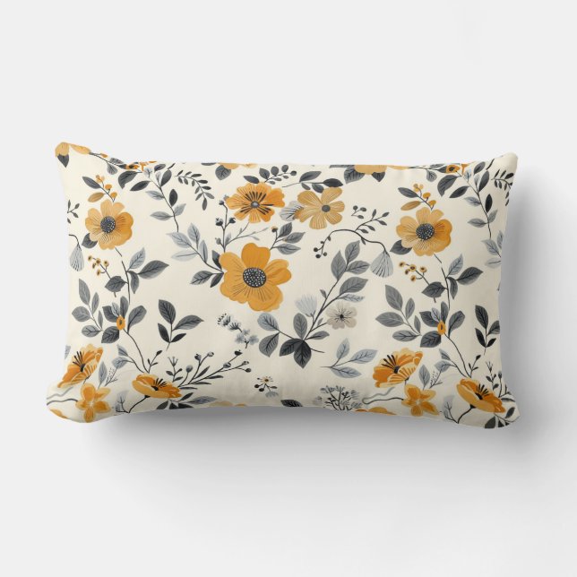 Artistieke bloemenluxe" kussen (Voorkant)