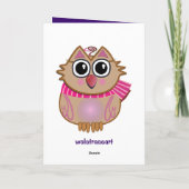 Artistieke bloemenverjaardagskaart met tekst kaart (Achterkant)