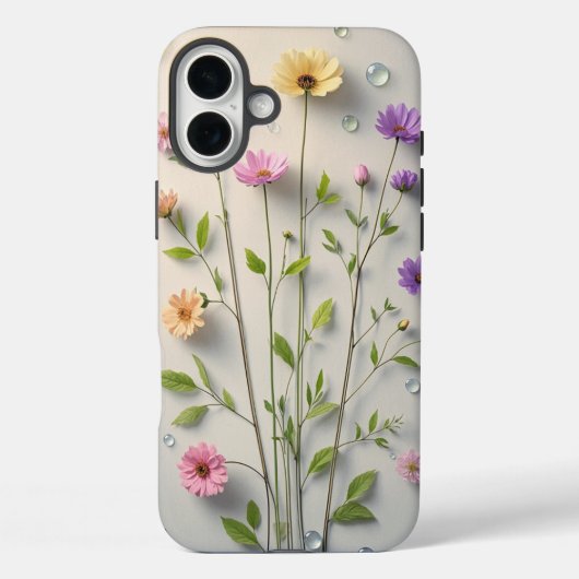 Artistieke Bloom: Waterverf iPhone Case (Achterkant)