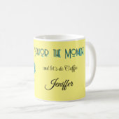 Artistieke Blue Coffee Cup met wervelende patronen Koffiemok (Voorkant rechts)