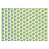 Artistieke Blue Coffee Cup met wervelende patronen Tafelkleed (Voorkant (Horizontaal))