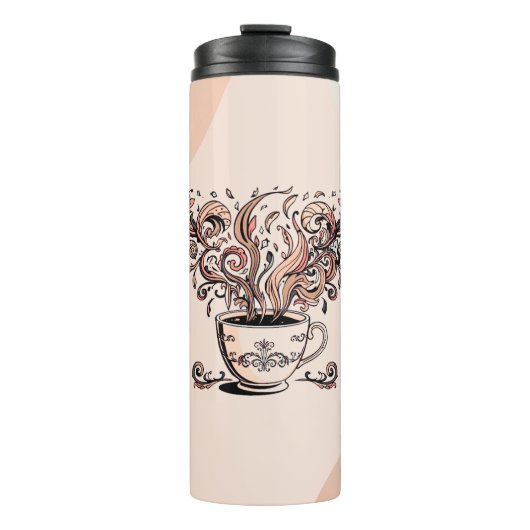 Artistieke Boho Botanische Koffiekop Reisbeker Thermosbeker (Voorkant)
