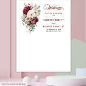 Artistieke Boho Bourgondië Witte bruiloft Foto Pro Wandkleed