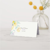 Artistieke Boho Lila Bloemen Waterverf Monogram Plaatskaartje (Achterkant)