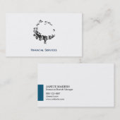 Artistieke boom (blauw accent) visitekaartje (Voorkant / Achterkant)