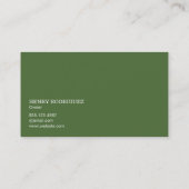 Artistieke boom (Forest Green) Visitekaartje (Achterkant)