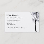 Artistieke boom visitekaartje (Achterkant)