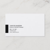 Artistieke boom (wit) Zwarte achtergrond Visitekaartje (Achterkant)