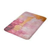 Artistieke borstel streken goud en roze badmat (Gekanteld)