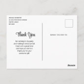 Artistieke borstel streken goud en roze dank u briefkaart (Achterkant)