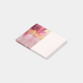 Artistieke borstel streken goud en roze post-it® notes (Schuin)