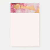 Artistieke borstel streken goud en roze post-it® notes (Voorkant)