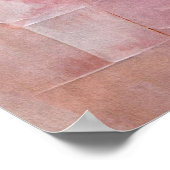 Artistieke borstel streken goud en roze poster (Hoek)