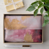 Artistieke borstel streken goud en roze tissuepapier (Geschenk)