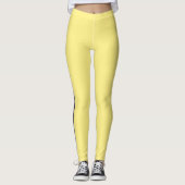 Artistieke borstel zijstreep zwart hommel bij geel leggings (Voorkant)