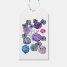 Artistieke botanische watercolor cadeautags voor g cadeaulabel