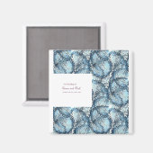 Artistieke bruiloft vierkante magneten (Voorkant / Achterkant)