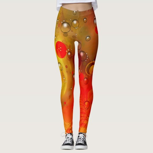 Artistieke bubbels leggings (Voorkant)