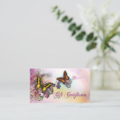 Artistieke Butterflies Boutique Gift Certificate Kortingskaartje (Staand voorkant)