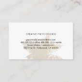 Artistieke camera Logo | tropische bomen Visitekaartje (Achterkant)