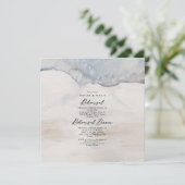 Artistieke Canvas repetitie op Square Invitation Kaart (Staand voorkant)