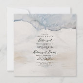 Artistieke Canvas repetitie op Square Invitation Kaart (Voorkant)