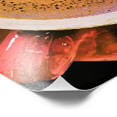 Artistieke Cappuccino Cup met bloemenschuim design Foto Afdruk (Hoek)