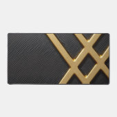 Artistieke Carbon en Goud bedrukte bureaumat (Voorkant)