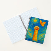 Artistieke Cat Paw Notitieboek grillig getextureer (Binnen)