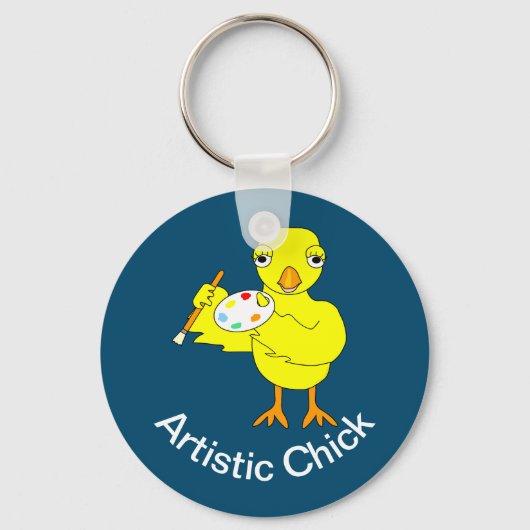 Artistieke Chick Sleutelhanger (Voorkant)