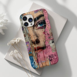 Artistieke Collage Beauty Gezicht Abstract Case-Mate iPhone 14 Pro Hoesje