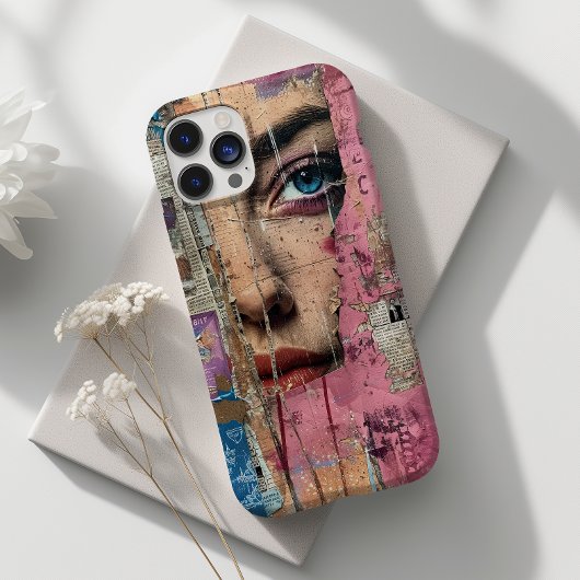 Artistieke Collage Beauty Gezicht Abstract Case-Mate iPhone Case