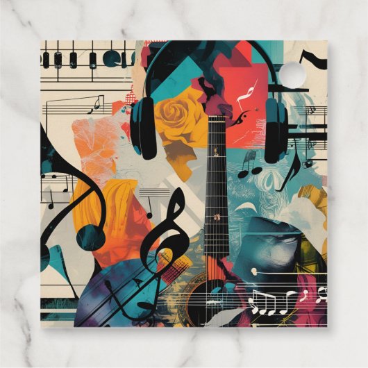 Artistieke collages 1 bedankjes labels (Achterkant)