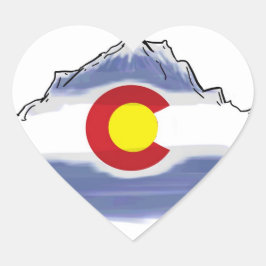 Artistieke Colorado-valberg Hart Sticker