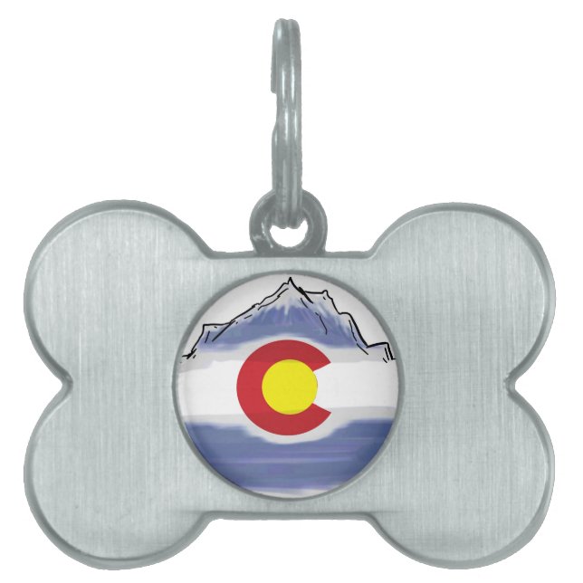 Artistieke Colorado-valberg Huisdieren Naamplaatje (voorkant)