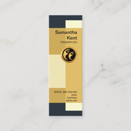 Artistieke Columnar Building Blocks CEO Founder Mini Visitekaartje (Voorkant)