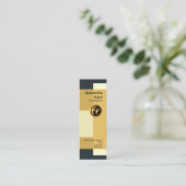 Artistieke Columnar Building Blocks CEO Founder Mini Visitekaartje (Staand voorkant)