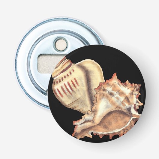 Artistieke Conch Shells Button Flesopener (Voorkant)