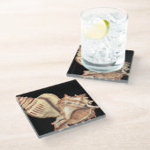 Artistieke Conch Shells Glazen Onderzetter (Schuin)