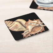 Artistieke Conch Shells Kartonnen Onderzetters (Schuin)
